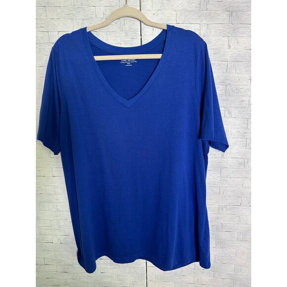 Lane Bryant v-neck royal blue T-shirt coastal preppy, Normcore summer plus size - Picture 1 of 8